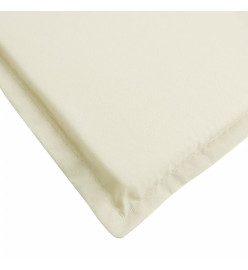 Coussin de chaise longue crème 200x60x3 cm tissu oxford