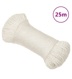 Corde de travail Blanc 8 mm 25 m polypropylène