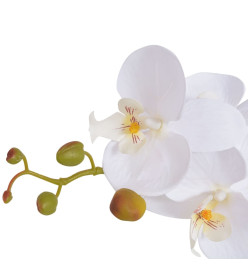 Plante artificielle avec pot Orchidée 65 cm Blanc