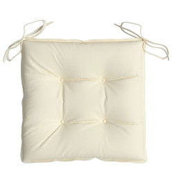 Coussins de chaise 4 pcs blanc crème 50x50x7 cm tissu oxford