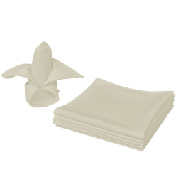 Serviettes de table 50 pcs Crème 50x50 cm