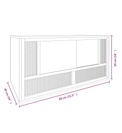 Terrarium Bois d'ingénierie 80x40x40 cm