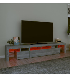 Meuble TV avec lumières LED Sonoma gris 230x36,5x40 cm