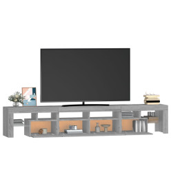 Meuble TV avec lumières LED Sonoma gris 230x36,5x40 cm