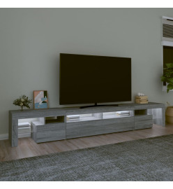 Meuble TV avec lumières LED Sonoma gris 260x36,5x40 cm