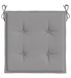 Coussins de chaise de jardin 2 pcs gris 40x40x3 cm tissu oxford