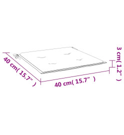 Coussins de chaise de jardin 2 pcs gris 40x40x3 cm tissu oxford