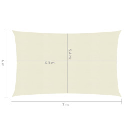 Voile d'ombrage 160 g/m² Crème 6x7 m PEHD