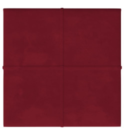 Panneaux muraux 12 pcs Rouge bordeaux 30x30 cm Velours 1,08 m²