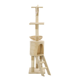 Arbre à chat avec griffoirs en sisal 138 cm Beige