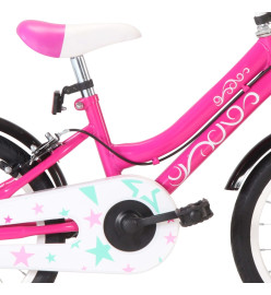 Vélo pour enfants 16 pouces Noir et rose