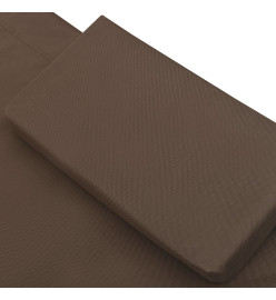 Chaise longue d'extérieur Tissu Marron