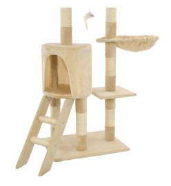 Arbre à chat avec griffoirs en sisal 138 cm Beige