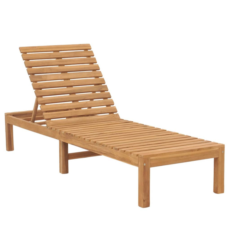 Chaise longue Bois de teck solide Chaise longue Bois de teck solide