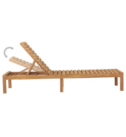 Chaise longue Bois de teck solide