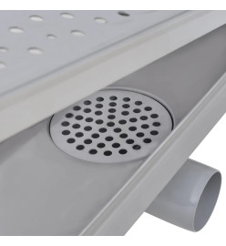 Drain de douche linéaire 630 x 140 mm Acier inoxydable