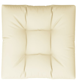 Coussin de palette crème 80x80x12 cm tissu