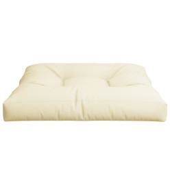 Coussin de palette crème 80x80x12 cm tissu