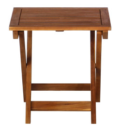 Chaises longues 2 pcs avec table et coussins Acacia solide