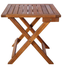 Chaises longues 2 pcs avec table et coussins Acacia solide