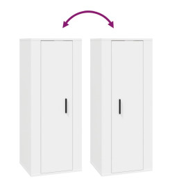 Ensemble de meubles TV 4 pcs Blanc Bois d'ingénierie