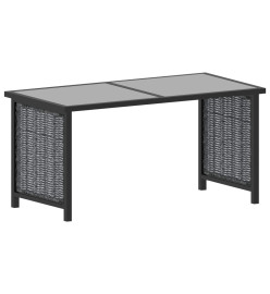 Salon de jardin 8 pcs avec coussins Résine tressée Anthracite