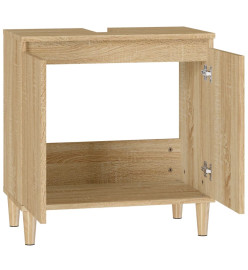 Meuble d'évier chêne sonoma 58x33x60 cm bois d'ingénierie