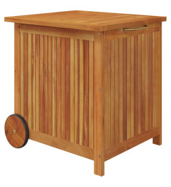 Boîte de rangement de jardin avec roues 60x50x58 cm Bois acacia