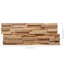 Panneaux de revêtement mural 3D 10 pcs 1,08 m² Bois de teck