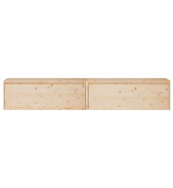 Armoires murales 2 pcs 100x30x35 cm Bois de pin massif