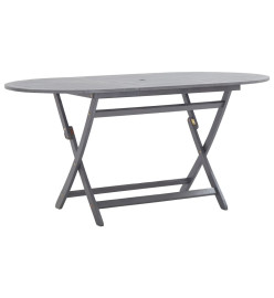 Mobilier à dîner de jardin 9 pcs Bois d'acacia massif Gris
