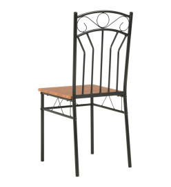 Chaises à manger lot de 6 marron MDF