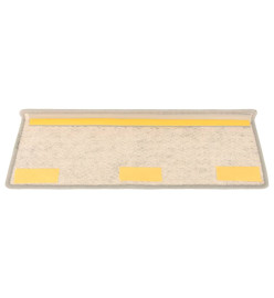 Tapis d'escalier autocollants 15 pcs 65x21x4 cm Argenté