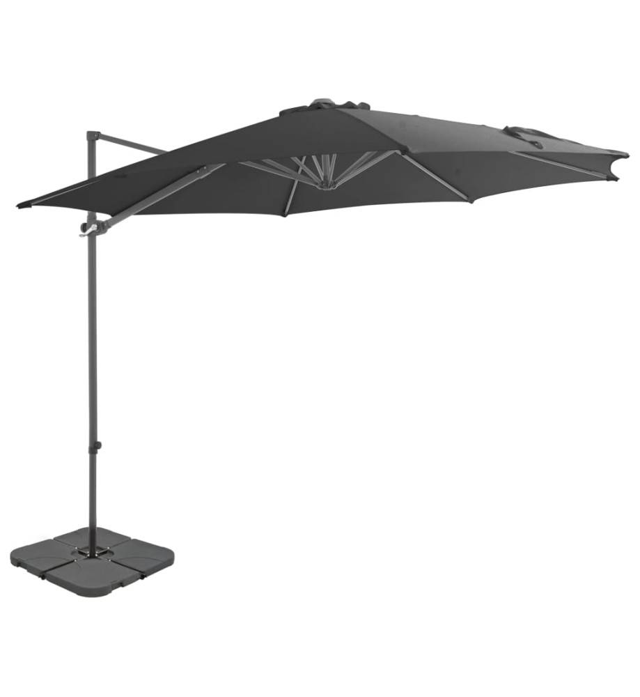 Parasol avec base portable Anthracite