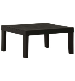 Salon de jardin 3 pcs avec coussins Plastique Gris