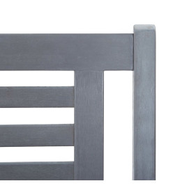 Banc de jardin 2 places 120 cm Gris Bois d'eucalyptus solide