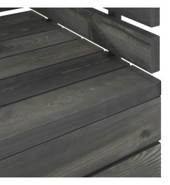 Salon palette de jardin 12 pcs Bois de pin massif Gris foncé