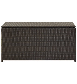 Boîte de rangement de jardin Résine tressée 100x50x50 cm Marron