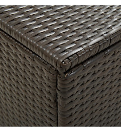 Boîte de rangement de jardin Résine tressée 100x50x50 cm Marron