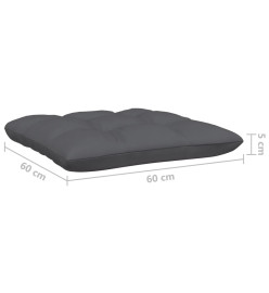 Salon de jardin 6 pcs avec coussins Bois de pin massif