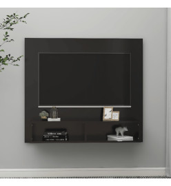 Meuble TV mural Noir 102x23,5x90 cm Aggloméré