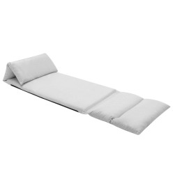 Chaise pliable de sol Gris clair Microfibre