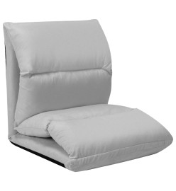 Chaise pliable de sol Gris clair Microfibre