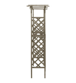 Pergola avec portail 116x40x204 cm Gris Bois de sapin massif