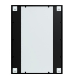 Miroir mural noir 80x60 cm métal