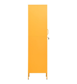 Armoire à casiers Jaune moutarde 35x46x180 cm Acier