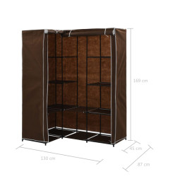 Garde-robe d'angle Marron 130x87x169 cm