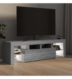 Meuble TV avec lumières LED Sonoma gris 140x36,5x40 cm