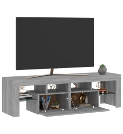 Meuble TV avec lumières LED Sonoma gris 140x36,5x40 cm