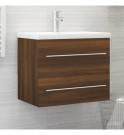 Armoire de lavabo Chêne marron 60x38,5x48 cm Bois d'ingénierie